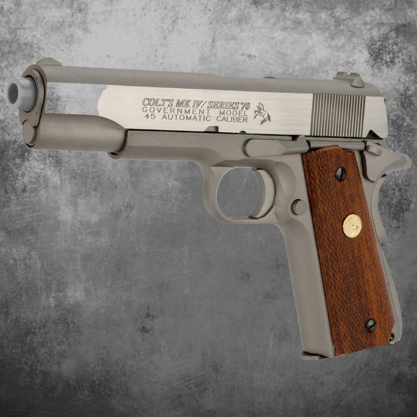 KWC Colt Licensed 1911 Tactical Full Metal Airsoft Gas Blowback Pistol, C02, Tan