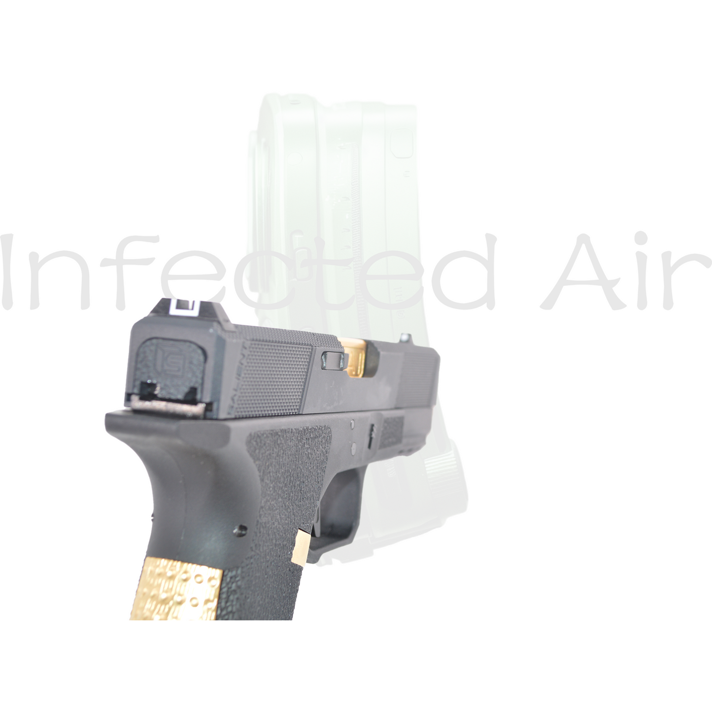 EMG SAI BLU Compact w/ EMG Tier One Utility RMR-Cut Slide GBB Airsoft Pistol (Color: Gold)