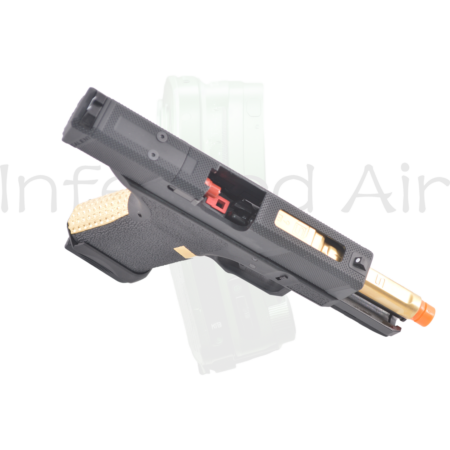 EMG SAI BLU Compact w/ EMG Tier One Utility RMR-Cut Slide GBB Airsoft Pistol (Color: Gold)