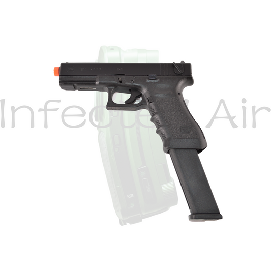 Elite Force Fully Licensed GLOCK 18C Semi / Full Auto Gas Blowback Airsoft Pistol with Extended Mag, Green Gas