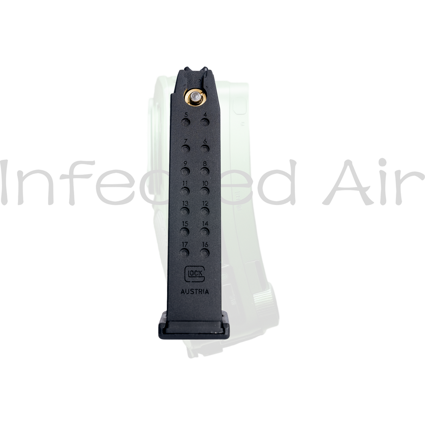 Elite Force 19rd Magazine for GLOCK Licensed G19 Airsoft Gas Blowback Pistols, Green Gas