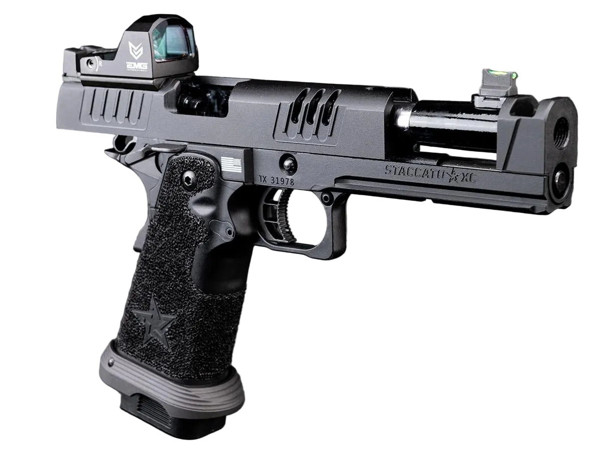6mmProShop Staccato Licensed XC 2011 Gas Blowback T8 Airsoft Pistol w/ Muzzle Compensator