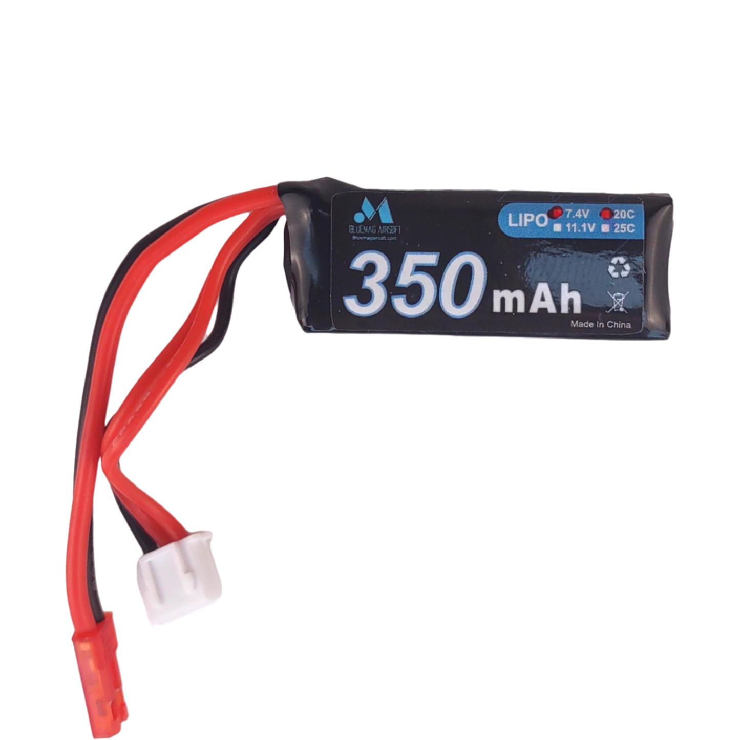 Airsoft HPA Engine Battery BlueMag Airsoft 7.4v 350mAh Lipo Battery