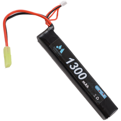 BlueMag Airsoft Nun-Chuck Type 11.1v 1300mAh 20C Lipo, Small Tamiya