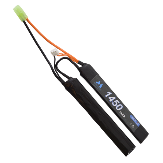 BlueMag Airsoft Nun-Chuck Type 7.4v 1450mAh 20C Lipo, Small Tamiya