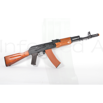 CYMA AK74N Real Wood, Stainless Steel Airsoft Auto Electric Gun (AEG)