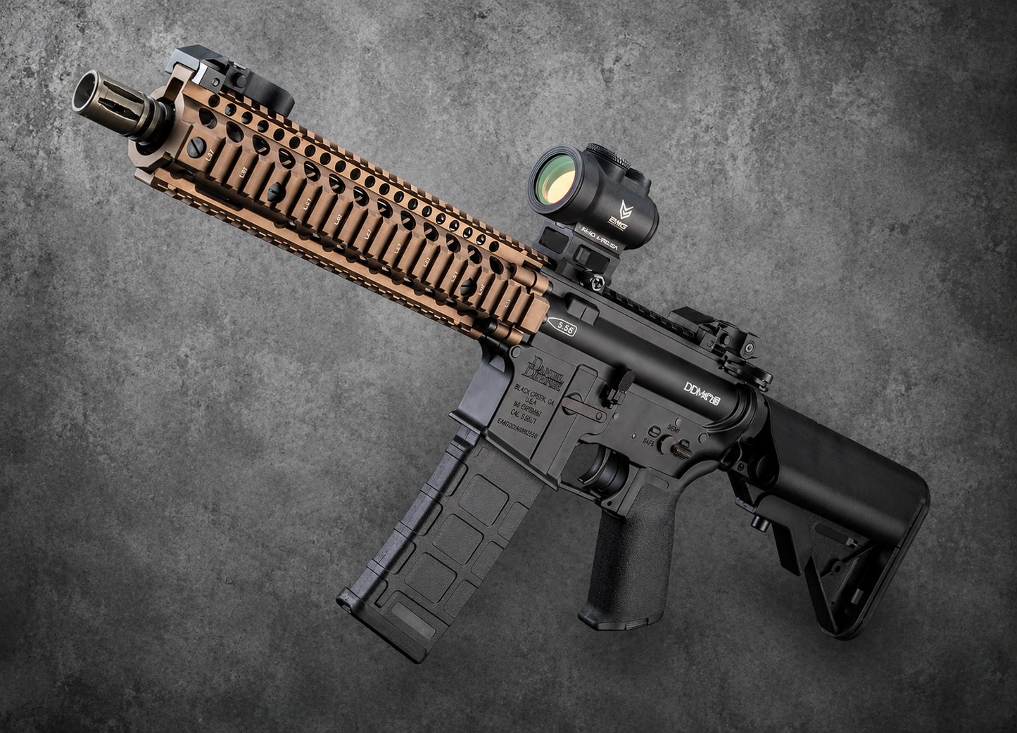 EMG Daniel Defense Licensed MK18 Airsoft AEG Rifle w/ GATE Aster Programmable MOSFET
