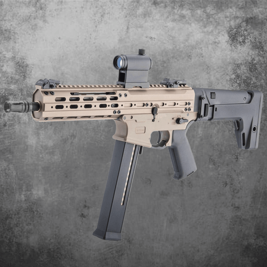 Matrix & Double Eagle UTR45 Airsoft Auto Electric Gun (AEG) M-LOK & Falcon Gearbox, 350fps Black