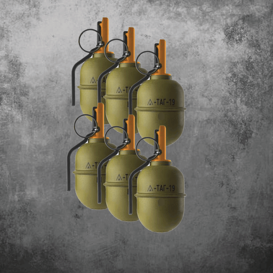 PYRO SHIPPED TAGinn TAG-19Y (No BBs) Airsoft Pyrotechnic Hand Grenade (6 Pieces)