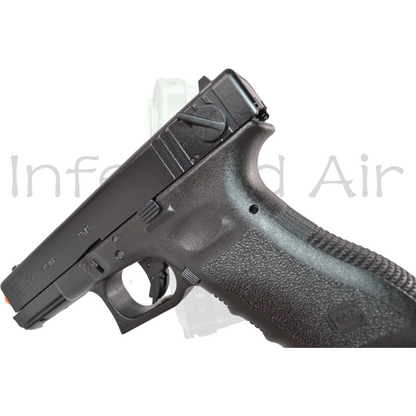 Elite Force Fully Licensed GLOCK 18C Semi / Full Auto Gas Blowback Airsoft Pistol with Extended Mag, Green Gas