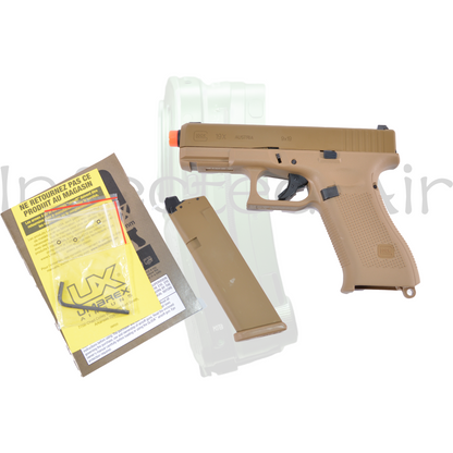 Elite Force Fully Licensed GLOCK 19X Gas Blowback Airsoft Pistol, Green Gas, Tan