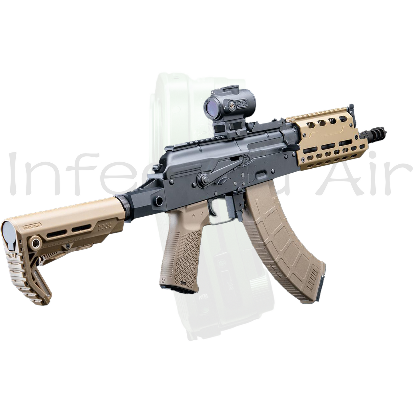 EMG Strike Industries TRAX AK74 Stamped Steel Airsoft AEG Rifle w/ Buffer Tube Stock