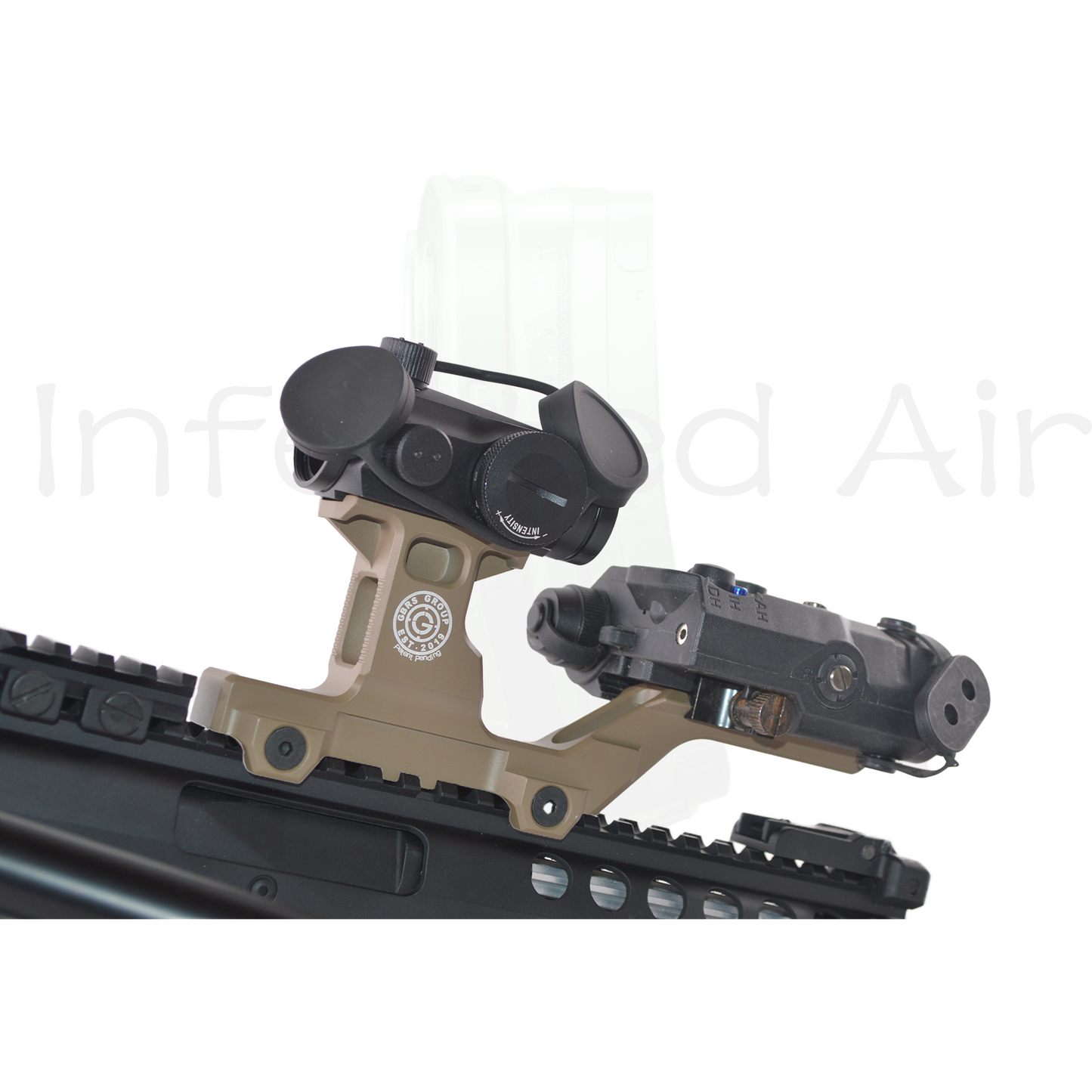 Infected Air Dual Optic Mount for PEQ Style Laser & Red Dot Optic