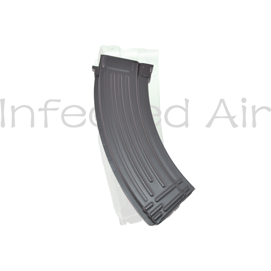 Matrix 150rd Mid-cap No Winding Magazine for AK Series Airsoft AEG (Color: Black / Stamped Metal)