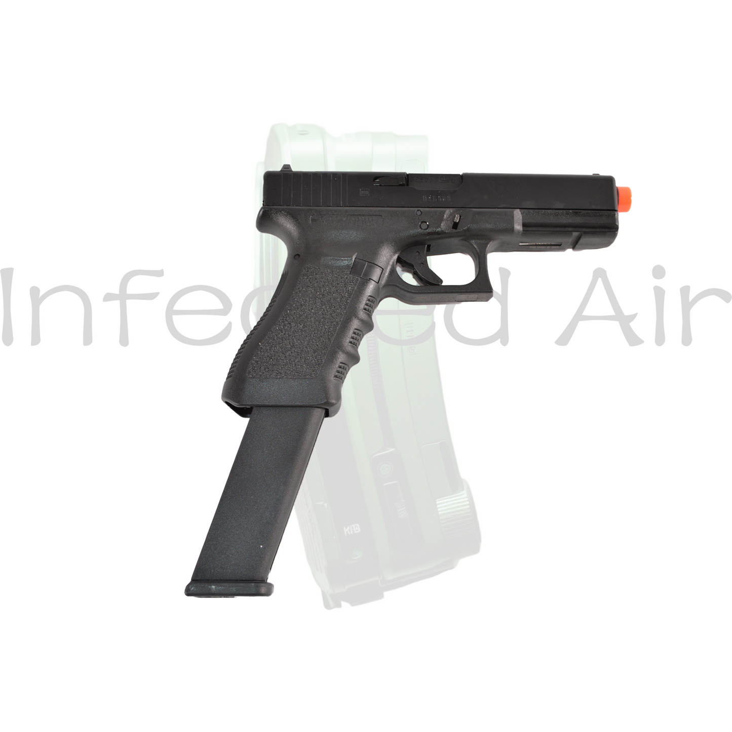 Elite Force Fully Licensed GLOCK 18C Semi / Full Auto Gas Blowback Airsoft Pistol with Extended Mag, Green Gas