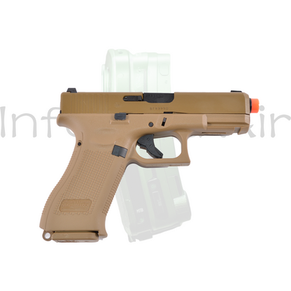 Elite Force Fully Licensed GLOCK 19X Gas Blowback Airsoft Pistol, Green Gas, Tan