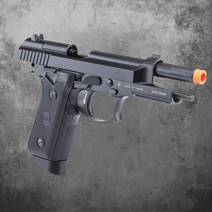Taurus M9 PT92 Full Metal Semi / Full Auto Select Fire CO2 Gas Blowback Airsoft Pistol by KWC