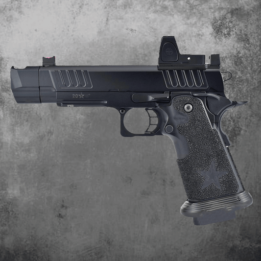 6mmProShop Staccato Licensed P COMP SOC 2011 Gas Blowback T8 Airsoft Pistol w/ Muzzle Compensator