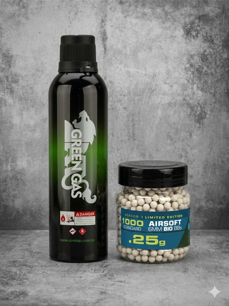 Player Kit Green Gas 250ml & 0.25g 1000ct