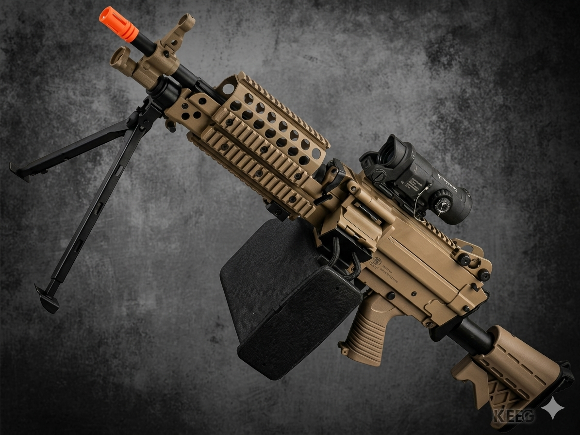 A&K / Cybergun FN Licensed M249 MINIMI SAW Machine Gun w/ Metal Receiver