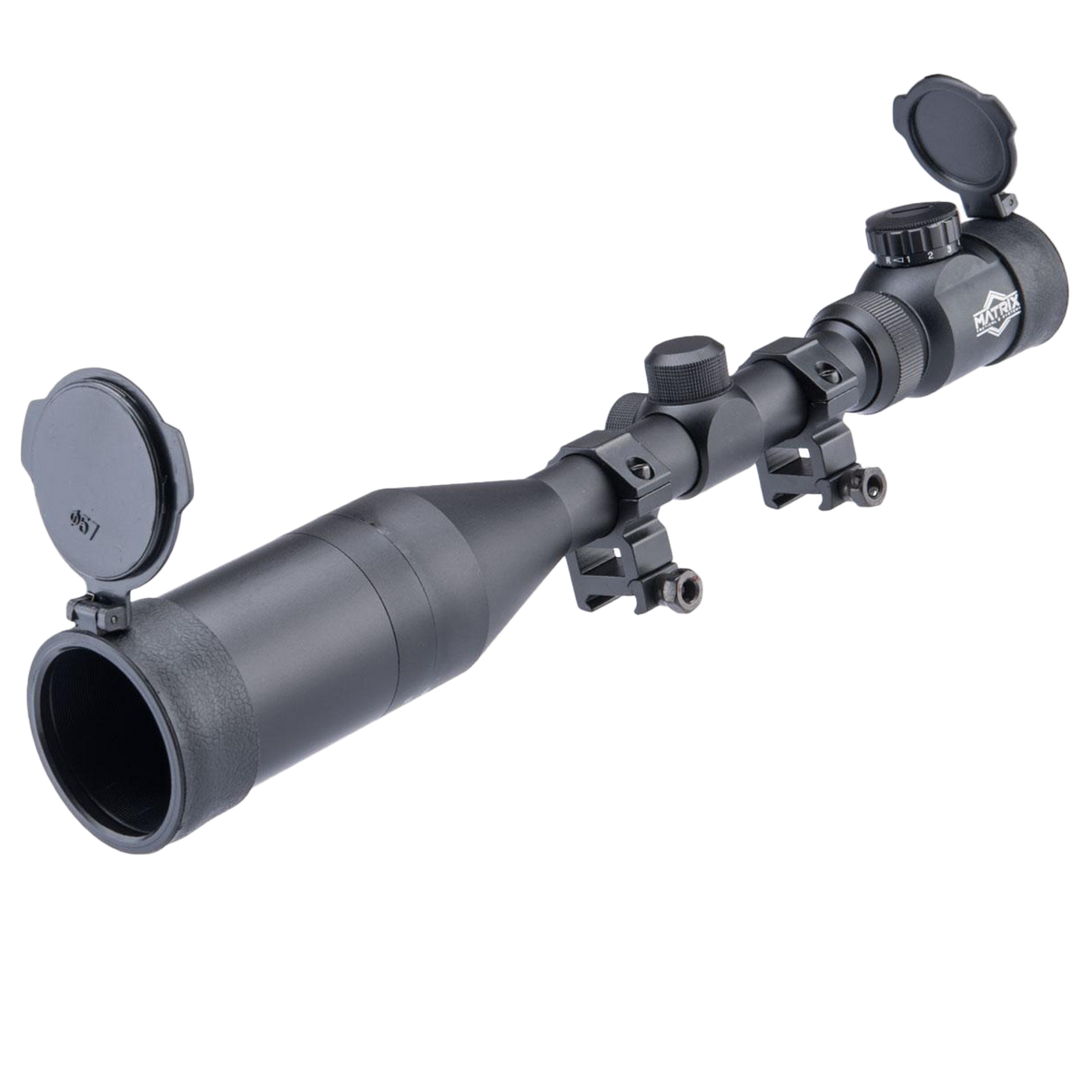 Sniper Reticule Matrix 3-12x50 Illuminated Reticle Sniper Scope w/ Mounting Rings ...