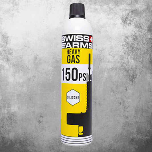 Swiss Arms Green Gas Bottle: 150psi, Heavy Gas for Gas Blowback Rifles