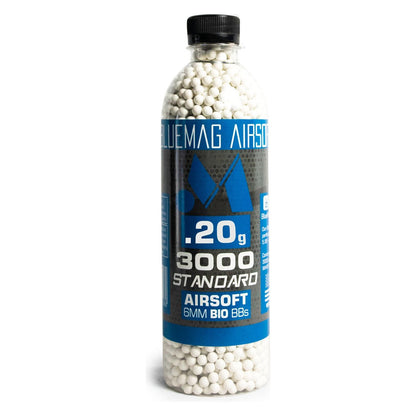 BlueMag Airsoft 3000/1000ct 6mm Pro Grade Biodegradable Airsoft BBs, Various Weights